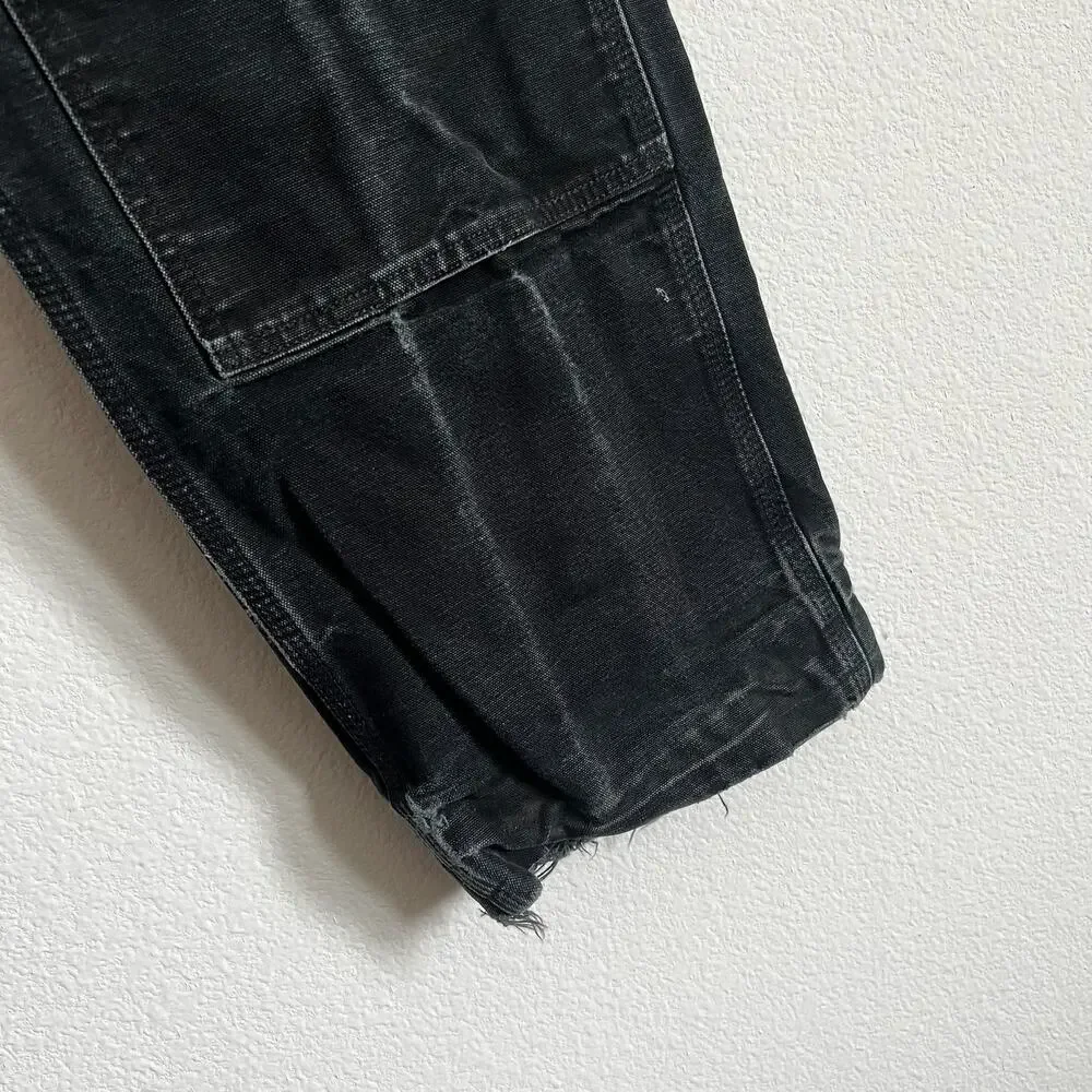 Carhartt faded black double knee work wear carpenter pants - Picture 3 of 13